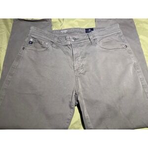 AG Adriano Goldschmied The Everett Slim Straight Pants Grey 33x27 1794SUDSOY